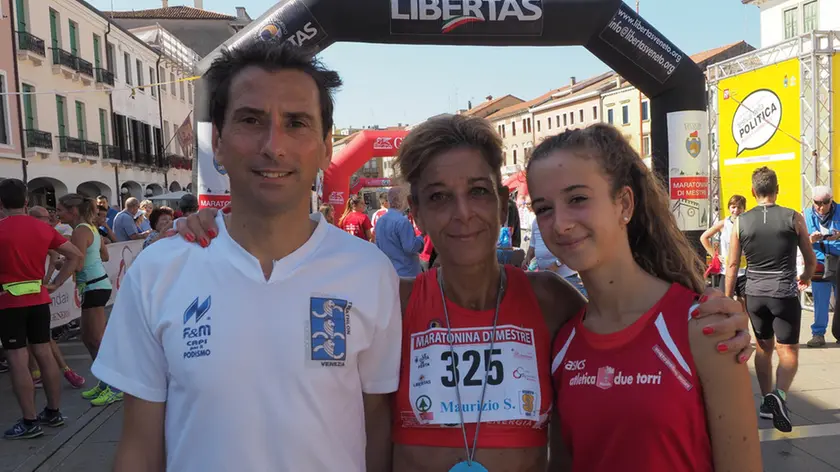 Foto Agenzia Candussi/Baroni/Piazza Ferretto, Mestre / MAratonina Mestre 2018, nella foto Famiglia Casagrande