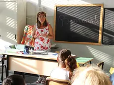 Il primo giorno di scuola per gli alunni dell'Istituto Comprensivo Padre Gemelli di Torino, 12 settembre 2011. ANSA / DI MARCO
