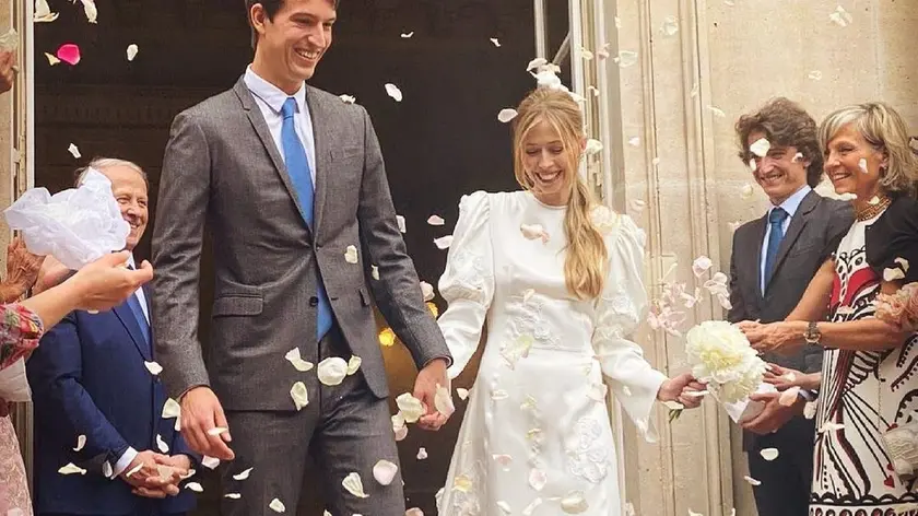 Il matrimonio tra Alexandre Arnault e Géraldine Guyot a luglio a Parigi (foto da Instagram di Alexandre Arnault)