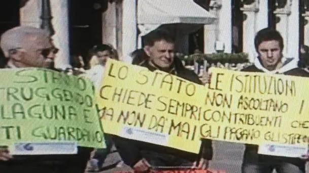 INTERPRESS/VATRELLA. 21.03.2013.- MANIFESTAZIONE PSCATORI IN PIAZZA SAN MARCO. (IMMAGINI RAI)