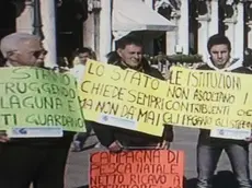 INTERPRESS/VATRELLA. 21.03.2013.- MANIFESTAZIONE PSCATORI IN PIAZZA SAN MARCO. (IMMAGINI RAI)