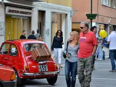 Esposizione di 500 in via Mestrina a Mestre