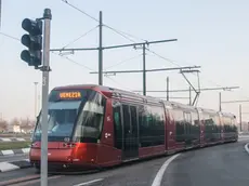 Agenzia Candussi, giornalista Chiarin. Rotonda di San Giuliano ,rotaia tram che da viale San Marco porta a cavalcavia S. Giuliano