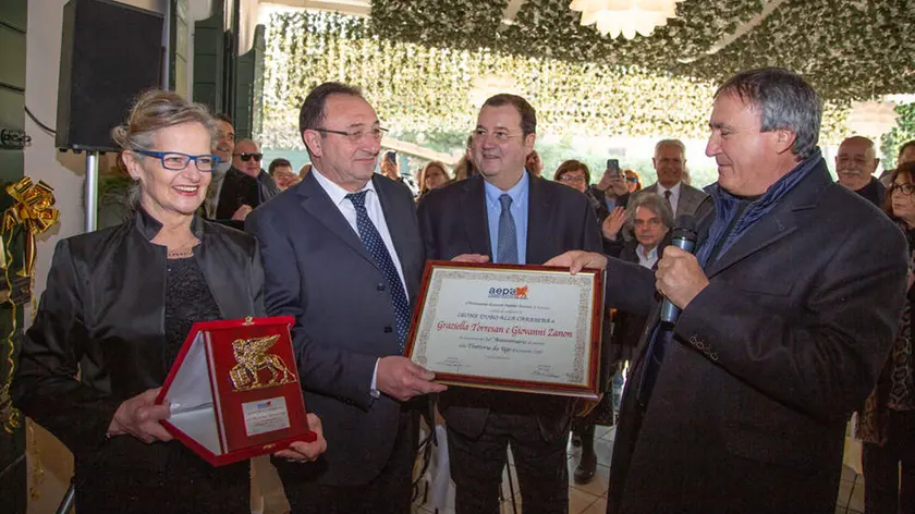 Campalto (VE), 09/02/2020 La trattoria da Ugo festeggia 50 anni di attività Hanno partecipato ai festeggiamenti il sindaco dott.Luigi Brugnaro, i politici Renato Chisso,Renato Brunetta con la moglie Tommasa Giovannoni Ottaviani, assessore Simone Venturini Foto P. Pulese/ag.Lorenzo Pòrcile