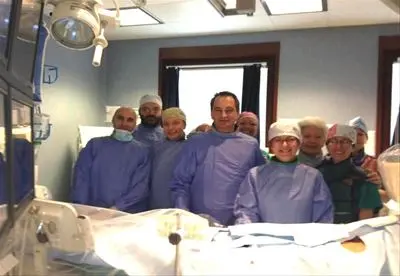 L'equipe di cardiologia dell'ospedale Civile di Venezia, con il primario Giuseppe Grassi