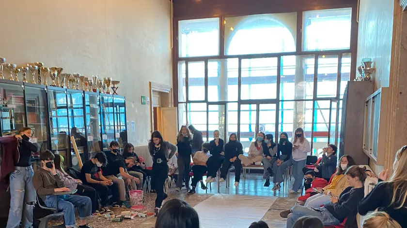 Un'assemblea degli studenti del Marco Polo