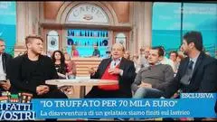 Il finto medico Massimo Rossi in tivù da Magalli 2019 (a destra)