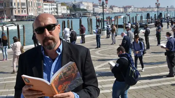 Interpress/Mazzega Pellicani Venezia, 30.03.2014.- manifestazione pacifica di Forza Nuova in Piazzale Alla Salute.- Nella foto Sartori