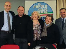 Presentazione lista candidati PDL all'hotel Ambasciatori, Mestre. Nella foto da sinistra: Michele Zuin, Eugenio Pasqual, Lorenza Lavini, Renato Brunetta e Roberto Ferrara.