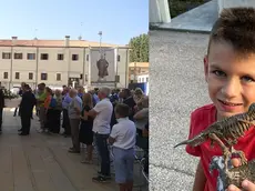 L'addio al piccolo Davide Favaron in chiesa a Scorzè (foto Pòrcile)