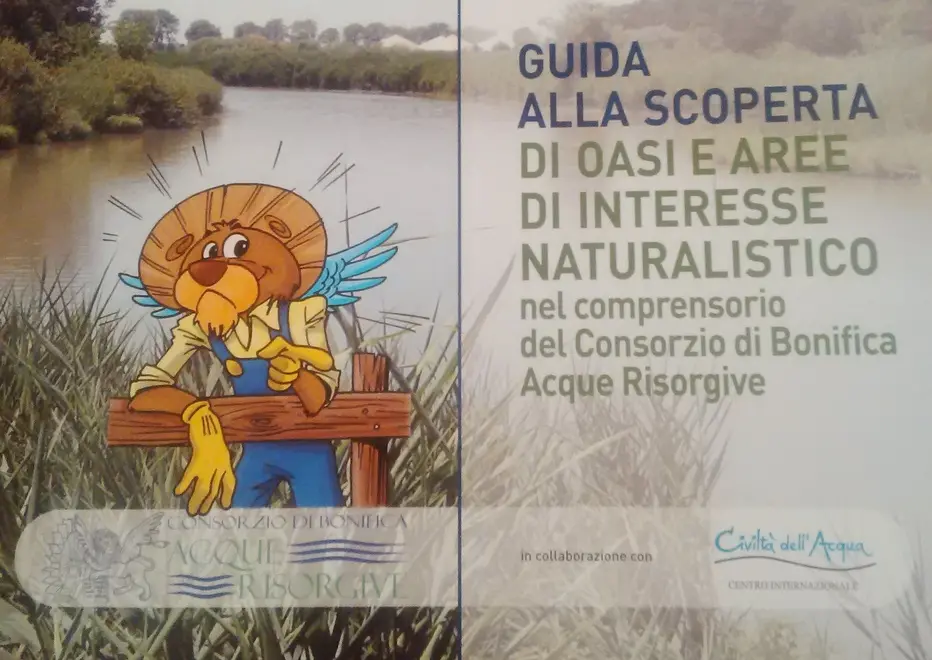 La copertina della guida realizzata dal Consorzio con il leoncino come mascotte