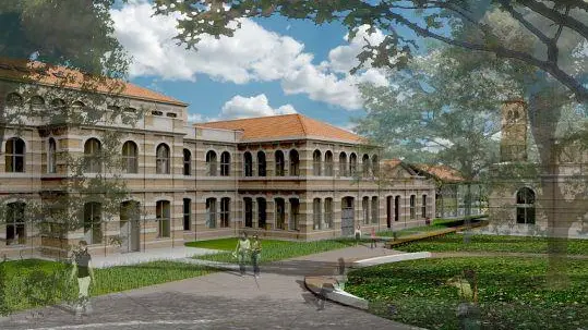 Un rendering dell’area dell’ex Orto Botanico: rispunta il progetto di un hotel di lusso, unica soluzione per rendere l’investimento sostenibile