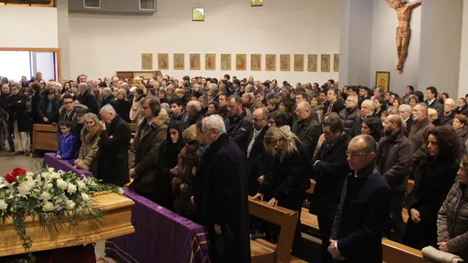 Funerale di Lubiato Federica in Faggioli presso la chiesa di San Paolo a Mestre