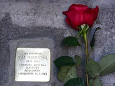 Interpress/M.Tagliapietra Venezia 22.01.2018.- Pietra d'inciampo in memoria di Olga Blumenthal. Cà Foscari.