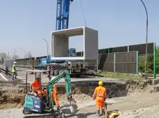 I cantieri in tangenziale (foto Agenzia Candussi)