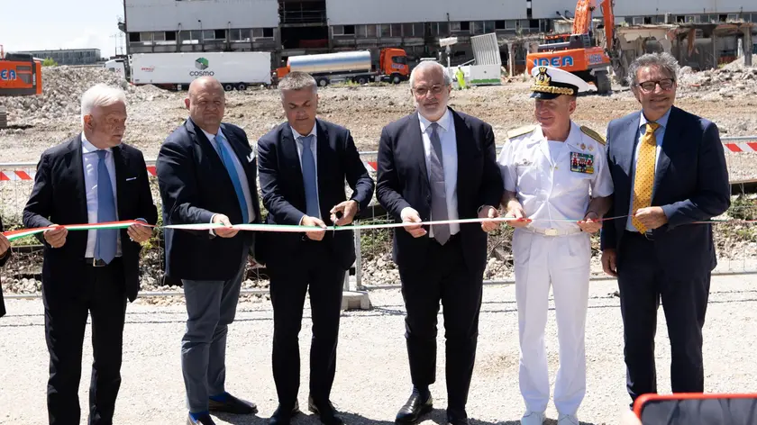 L'inaugurazione dei lavori a Montesyndial con il viceministro Rixi