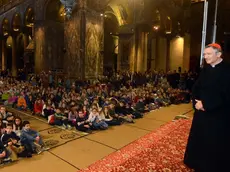 Interpress/M.Tagliapietra Venezia 21.12.2014.- Incontro famiglie con il Patriarca Francesco Moraglia. Basilica di San Marco.