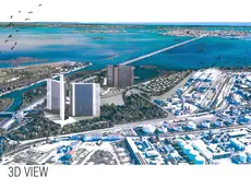 Il rendering del progetto di recupero dell’area dei Pili, a Marghera