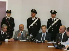 Un momento della conferenza stampa in procura a Brescia a seguito dell'operazione dei Ros contro i 'secessionisti veneti' che ha portato all'arresto di 24 indagati per due dei quali sono stati disposti i domiciliari, Padova, 2 Aprile 2014. ANSA/ FILIPPO VENEZIA