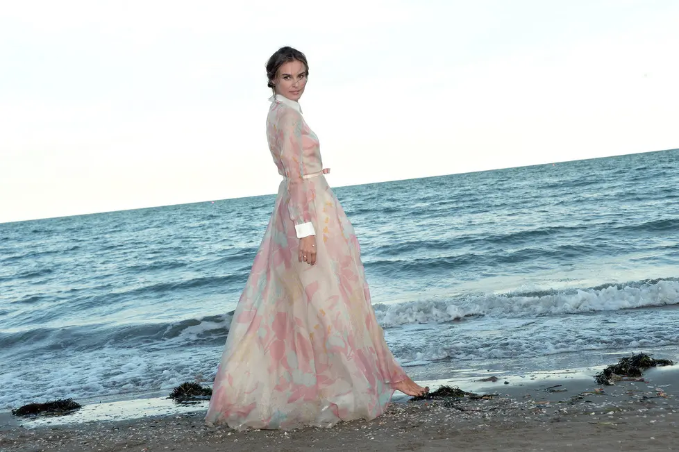 28/08/2012 Venezia, 69 Mostra Internazionale d' Arte Cinematografica, nella foto la madrina Kasia Smutniak sulla spiaggia