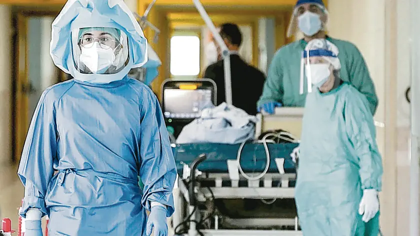 Una corsia di ospedale durante il Covid