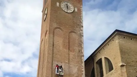 COLUCCI - DINO TOMMASELLA - PORTOGRUARO - LAVORI SUL CAMPANILE