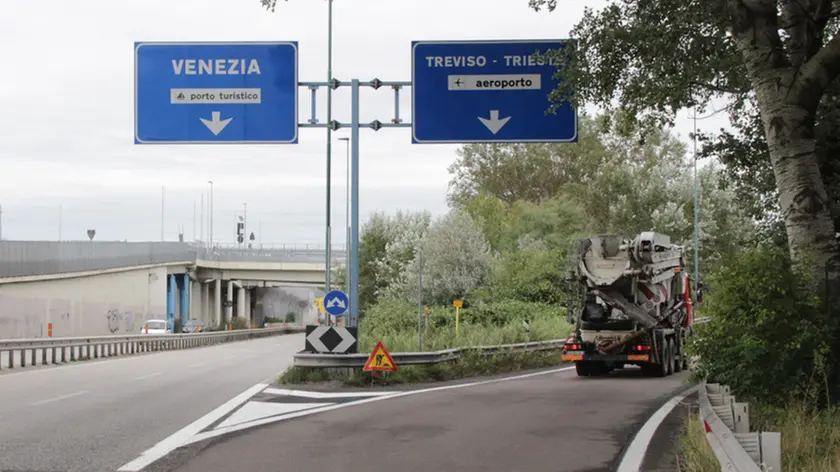 Riaperto il cavalcavia di San Giuliano venendo da Mestre verso San Giuliano
