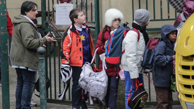 27 gennaio, giorno della memoria alcuni allievi della scuola Grimani di Marghera con la stella di David sul petto