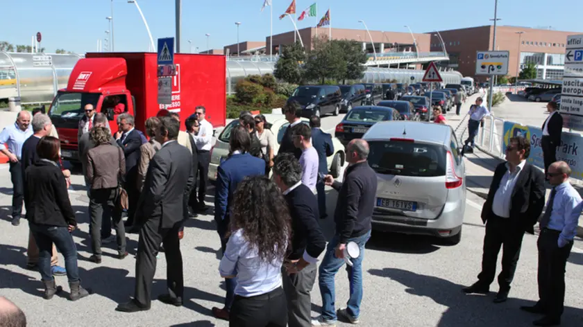 Sciopero dei tassisti presso l'aeroporto di Venezia Marco Polo