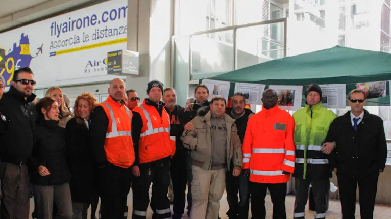 Presidio lavoratori ATA all'aeroporto Marco Polo di Tessera