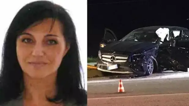 Federica Soncin e un'immagine dell'incidente