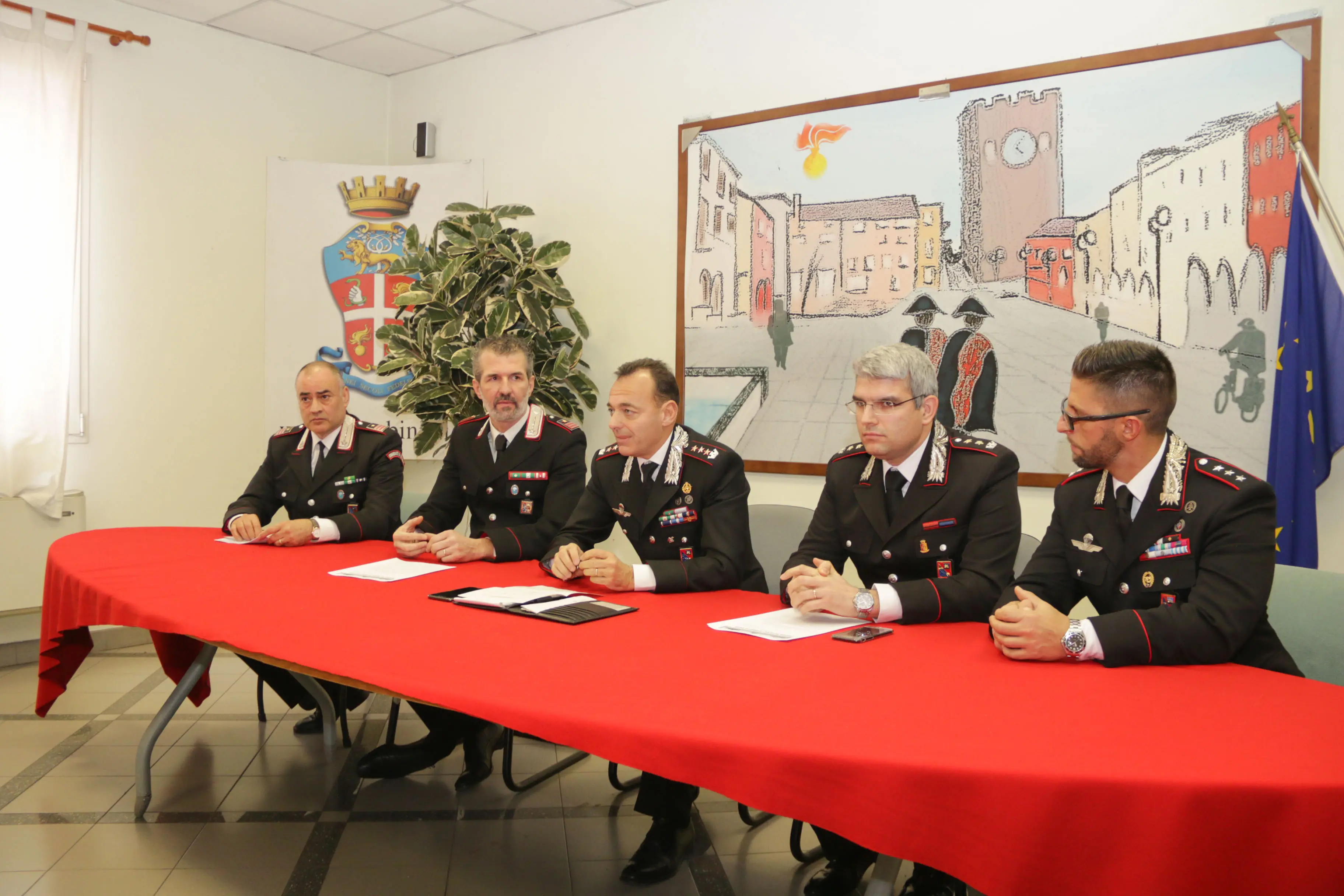 Foto Agenzia Candussi/ Mion/ Carabinieri Mestre/ Conferenza Stampa "Sgominata banda delle slot machine"