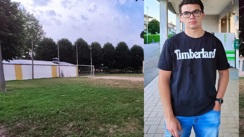 Christian Bottan e il campetto dove ha accusato il malore fatale