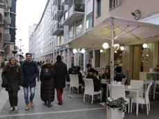 Il plateatico di un bar in centro