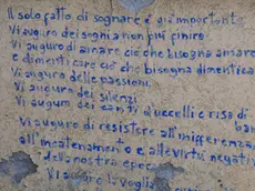 Misteriose poesie sui muri di Carpenedo - nella foto via Cembenelli