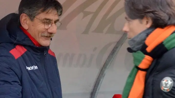 Interpress/Gf.Tagliapietra. Calcio. Venezia -Ancona. Brini,Inzaghi