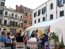 Interpress/M.Tagliapietra Venezia 10.09.2018.- Gazebo davanti alla Vida in campo San Giacomo Dall'Orio.