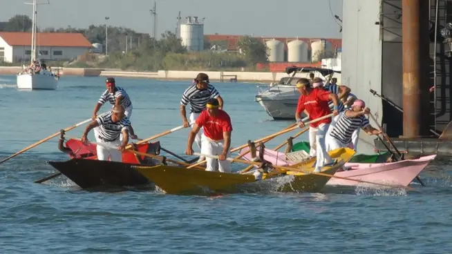 VITUCCI VENEZIA 05.08.2007.- REGATA DI PELLESTRINA. SU PUPPARINI A DUE REMI. 1° CLASS. MARTINO VIANELLO, ANDREA BERTOLDINI. GIRO DEL PALETO.- INTERPRESS