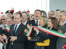 Renzi all'inaugurazione del padiglione Aquae, nella sua precedente visita a Venezia