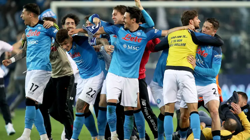 La gioia dei giocatori del Napoli