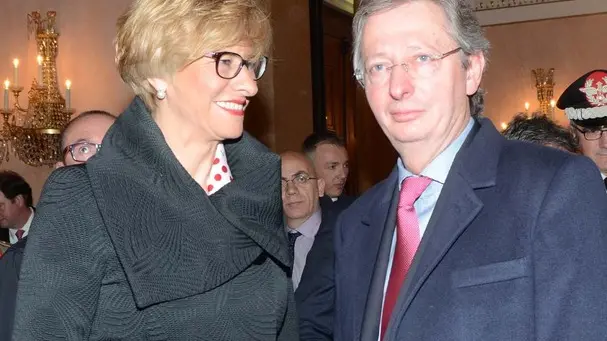 Interpress/Gf.Tagliapietra- 23.03.2015.- Teatro La Fenice, il senatore Felice Casson incontra la ministro Roberta Pinotti