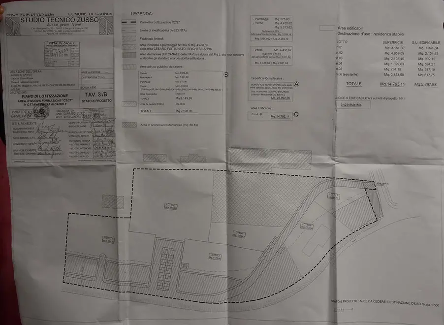 COLUCCI - DINO TOMMASELLA - CAORLE - INCHIESTA "TERME DI CAORLE" - PROGETTI "PIANO DI LOTTIZZAZIONE" LOCALITA' OTTAVA PRESA DI CAORLE