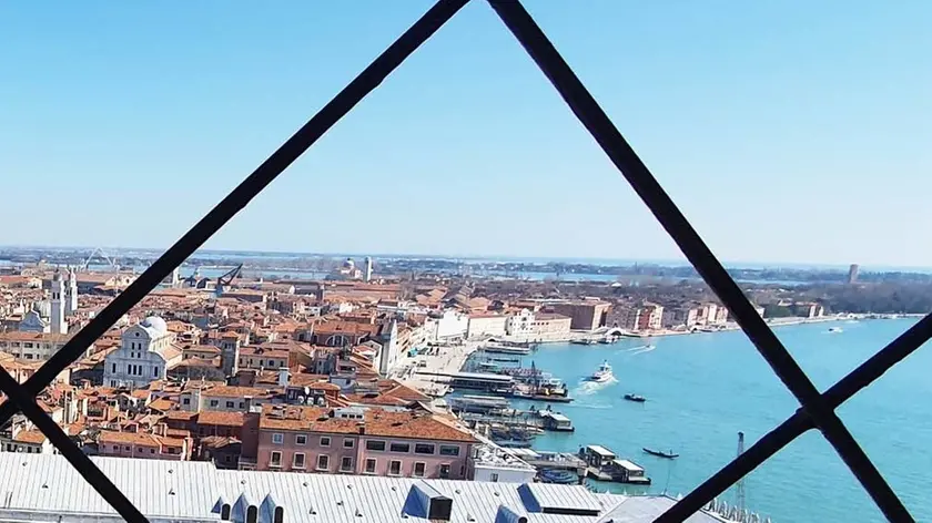 Interpress\M.Tagliapietra Venezia 02.03.2021.- Riapertura visite. Campanile di San Marco.