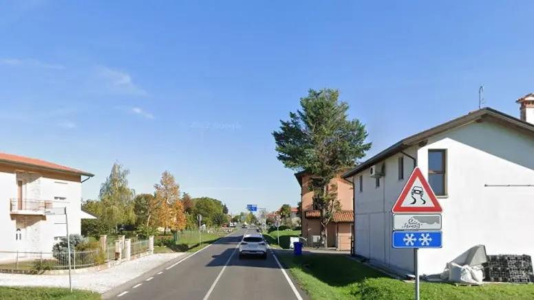 Il tratto di strada dove è avvenuto l'incidente mortale
