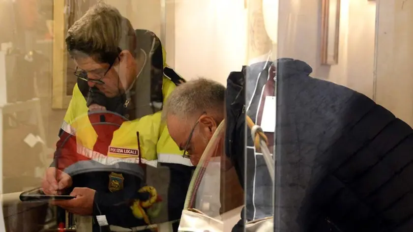 Interpress/M.Tagliapietra Venezia 23.01.2018.- Controlli USL e Polizia Locale, Osteria da Luca, Mercerie.