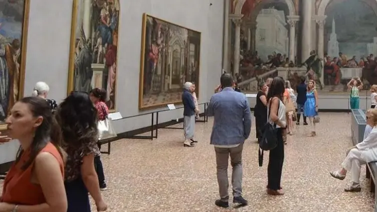 Una sala delle Gallerie dell'Accademia