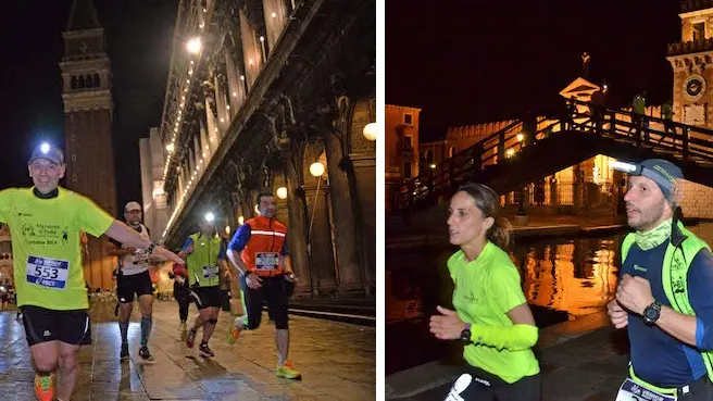 La magia della corsa per le calli di Venezia (foto Venice Marathon Team)