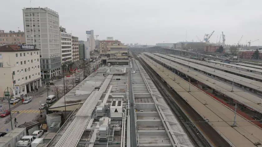 La stazione di Mestre vista dall'alto