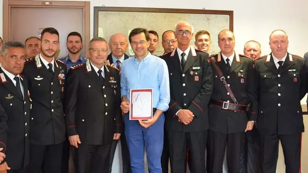 COLUCCI - DINO TOMMASELLA - SAN DONA' DI PIAVE - I CARABINIERI DELLA COMPAGNIA DI SAN DONA' CON IL GENERALE ADINOLFI