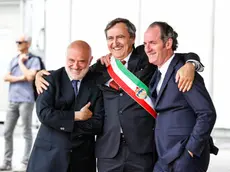 Il prefetto Cuttaia, il sindaco Brugnaro e il governatore Zaia (aspettando Michelle Obama)